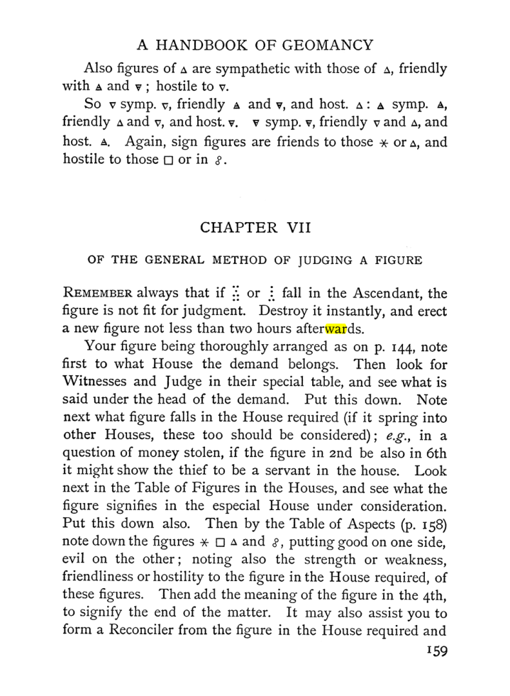 Original scan of Handbook of Geomancy, PDF page 25