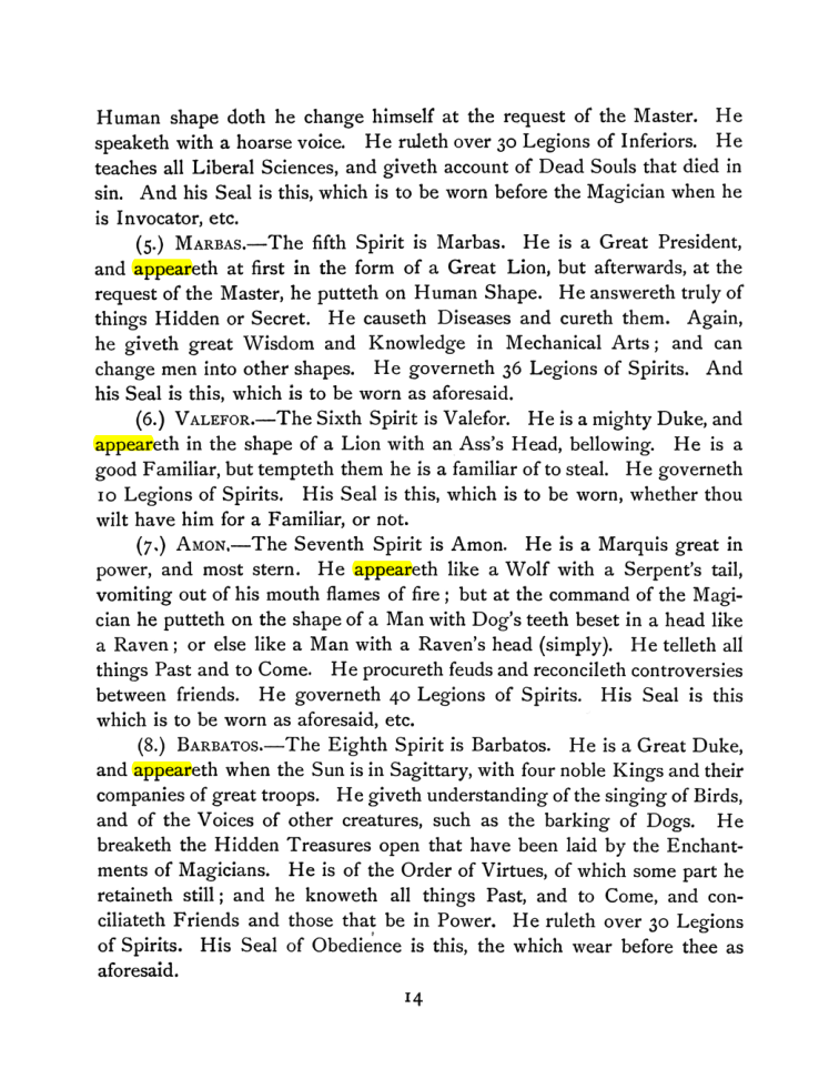 Original scan of The Goetia, PDF page 28