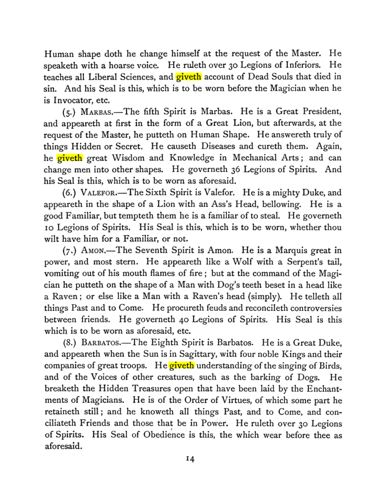 Original scan of The Goetia, PDF page 28