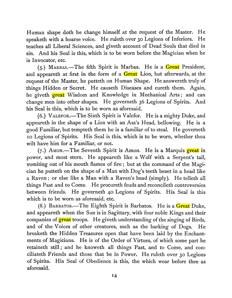 Original scan of The Goetia, PDF page 28