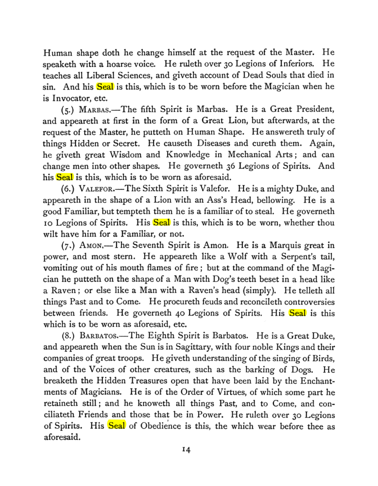 Original scan of The Goetia, PDF page 28