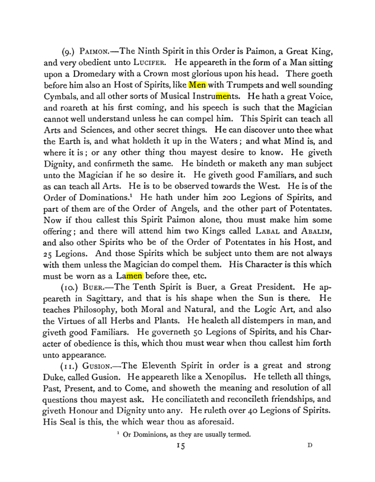 Original scan of The Goetia, PDF page 29