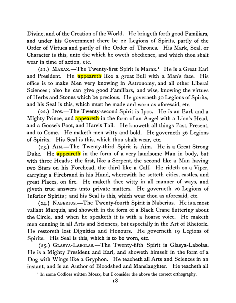 Original scan of The Goetia, PDF page 32