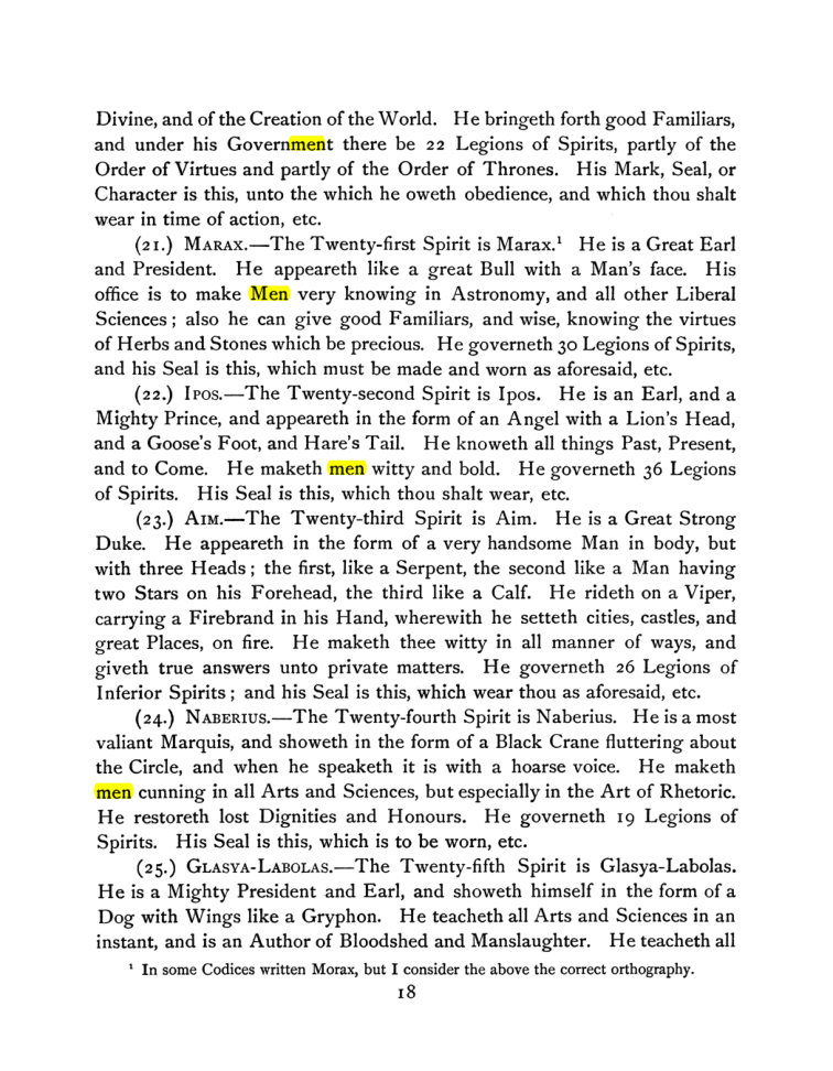 Original scan of The Goetia, PDF page 32