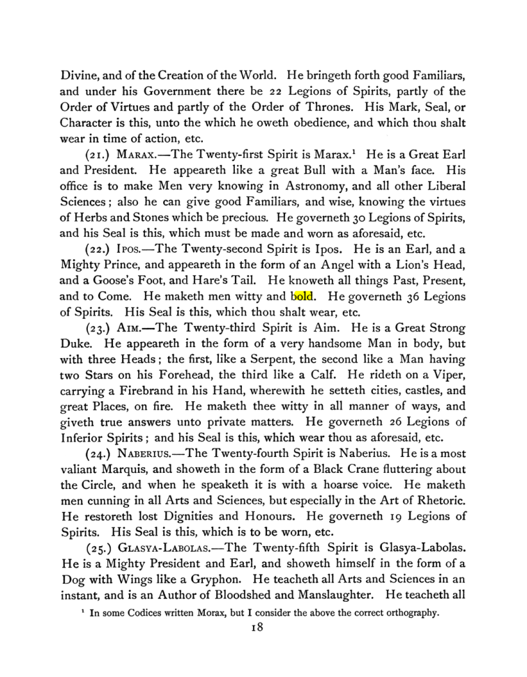 Original scan of The Goetia, PDF page 32