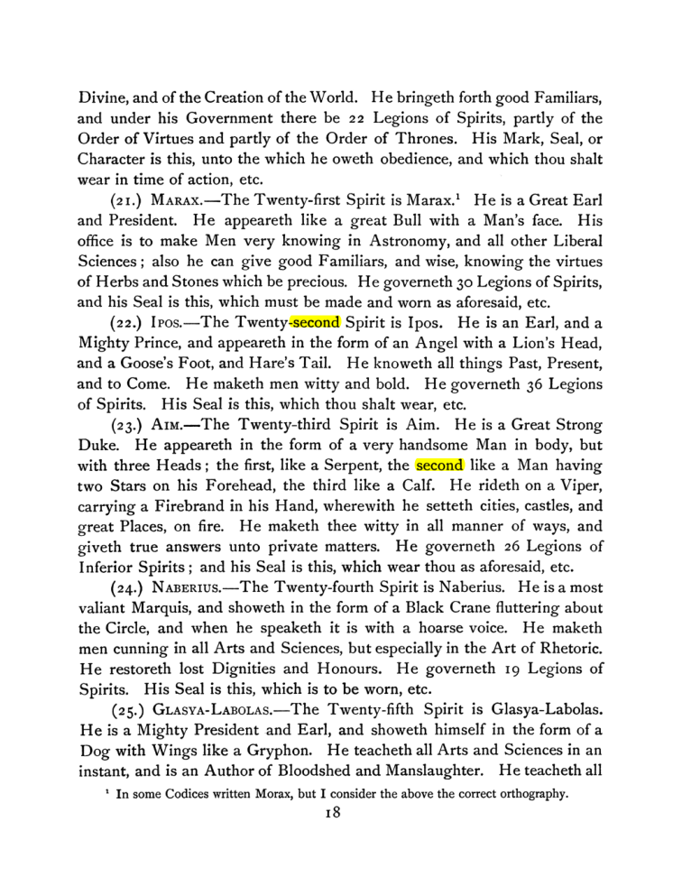 Original scan of The Goetia, PDF page 32