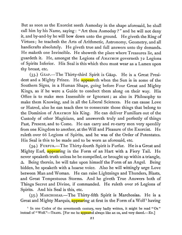 Original scan of The Goetia, PDF page 35
