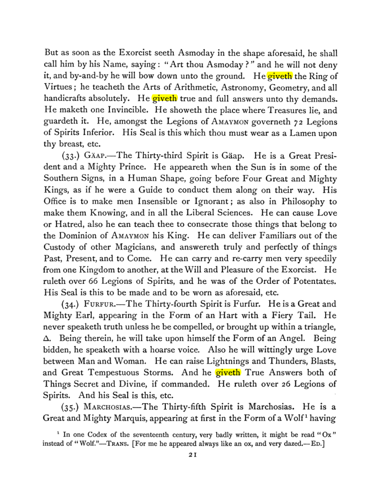 Original scan of The Goetia, PDF page 35
