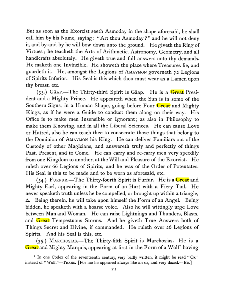 Original scan of The Goetia, PDF page 35