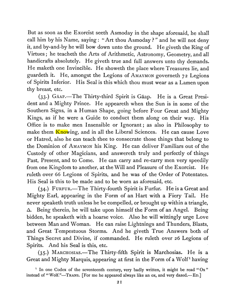 Original scan of The Goetia, PDF page 35