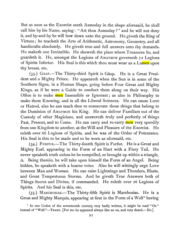 Original scan of The Goetia, PDF page 35