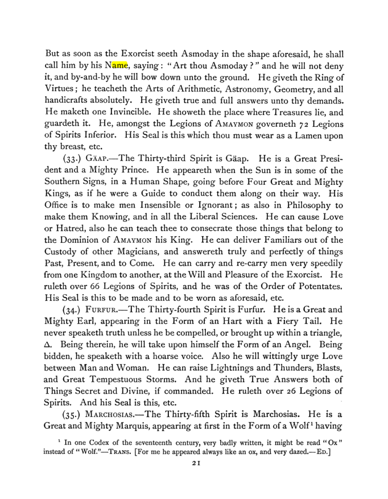 Original scan of The Goetia, PDF page 35