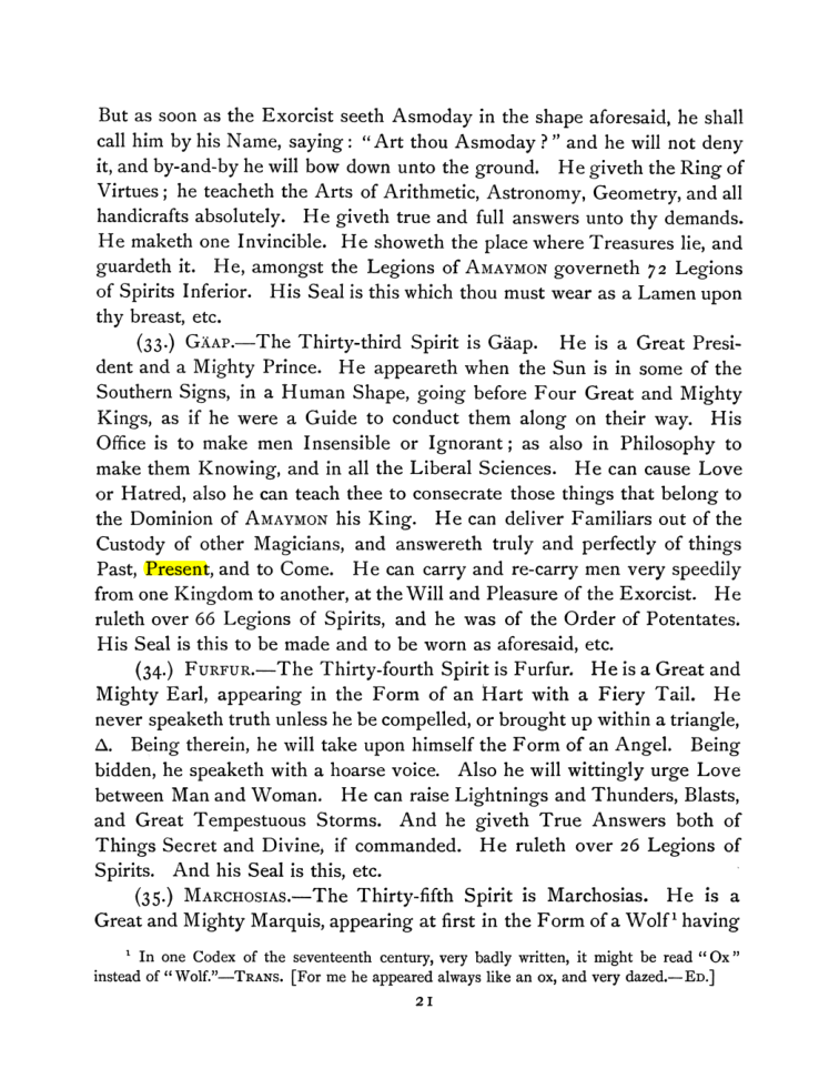 Original scan of The Goetia, PDF page 35