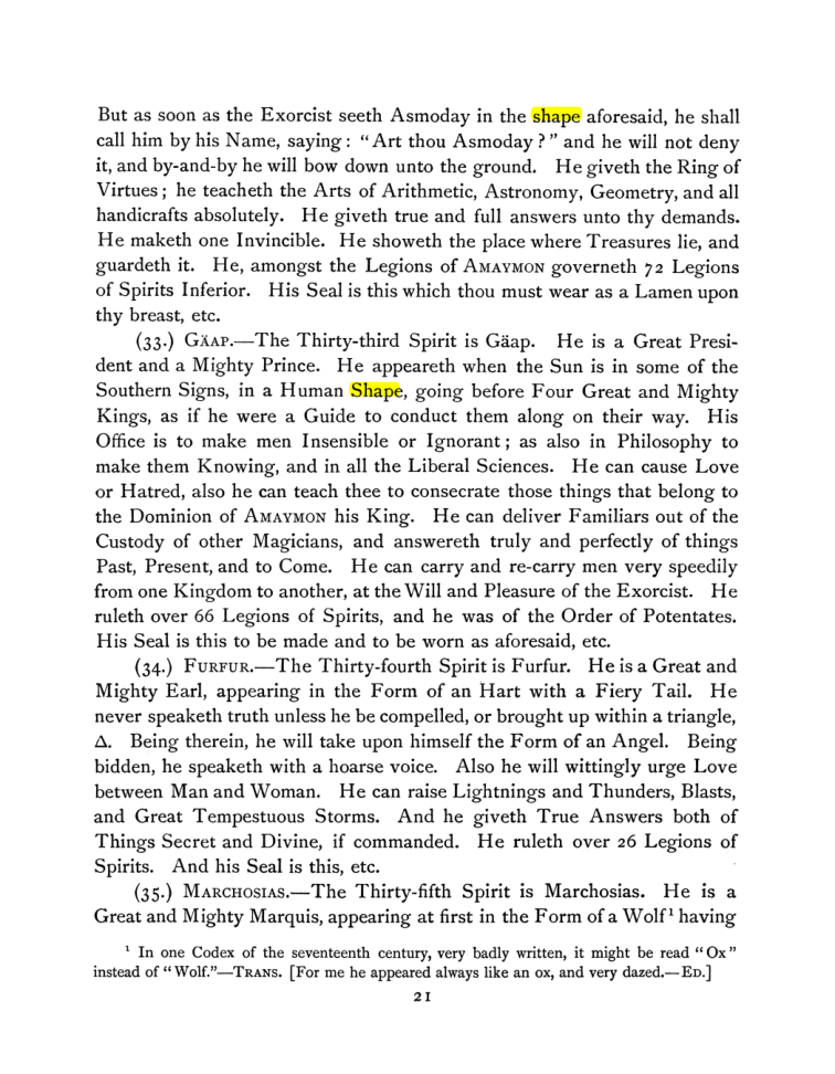 Original scan of The Goetia, PDF page 35