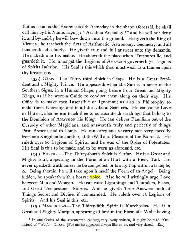 Original scan of The Goetia, PDF page 35