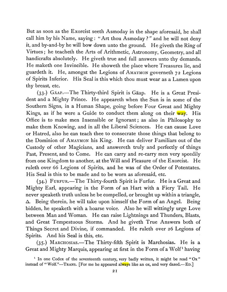 Original scan of The Goetia, PDF page 35
