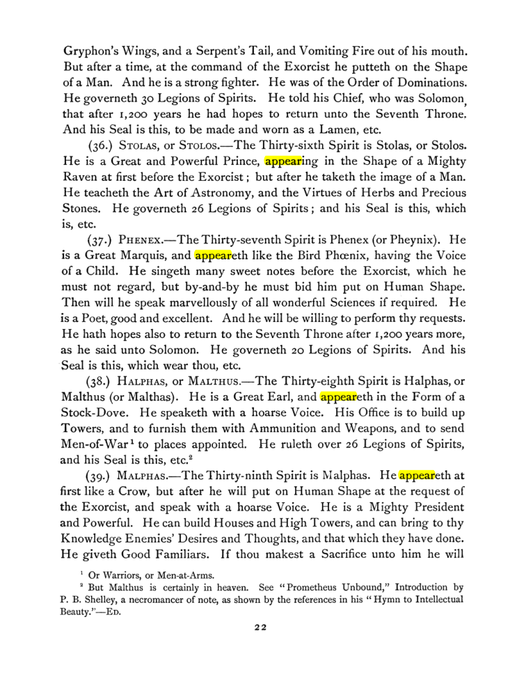 Original scan of The Goetia, PDF page 36