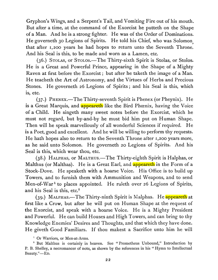 Original scan of The Goetia, PDF page 36