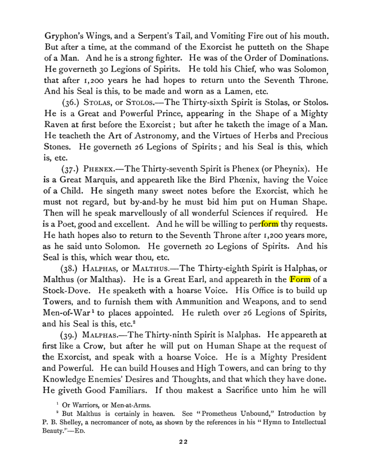 Original scan of The Goetia, PDF page 36