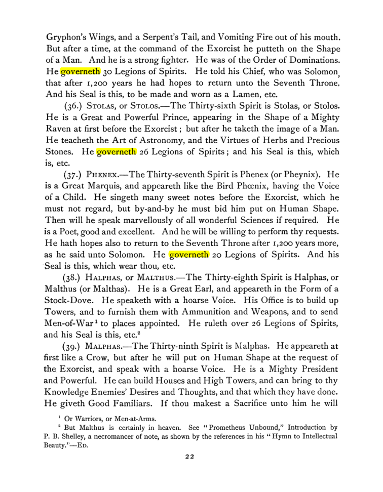 Original scan of The Goetia, PDF page 36