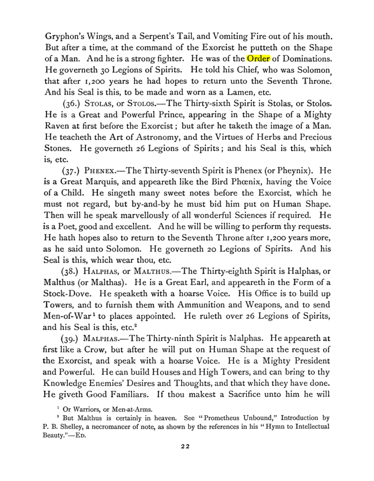 Original scan of The Goetia, PDF page 36