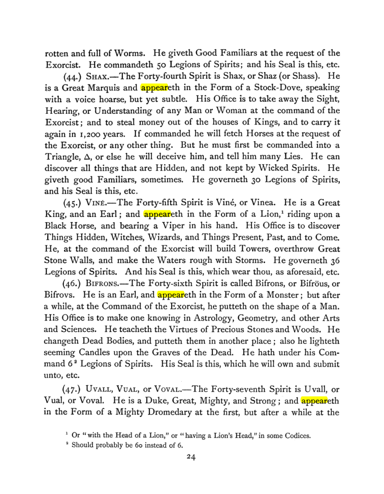Original scan of The Goetia, PDF page 38