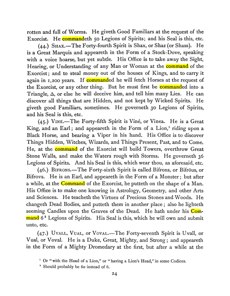 Original scan of The Goetia, PDF page 38
