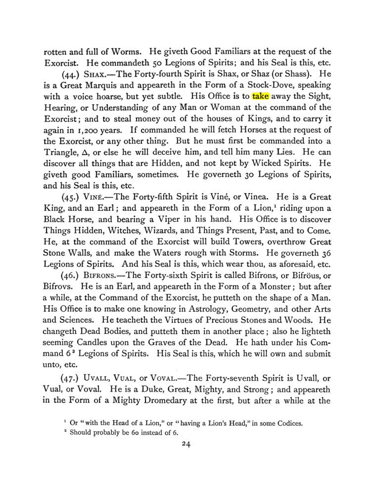 Original scan of The Goetia, PDF page 38