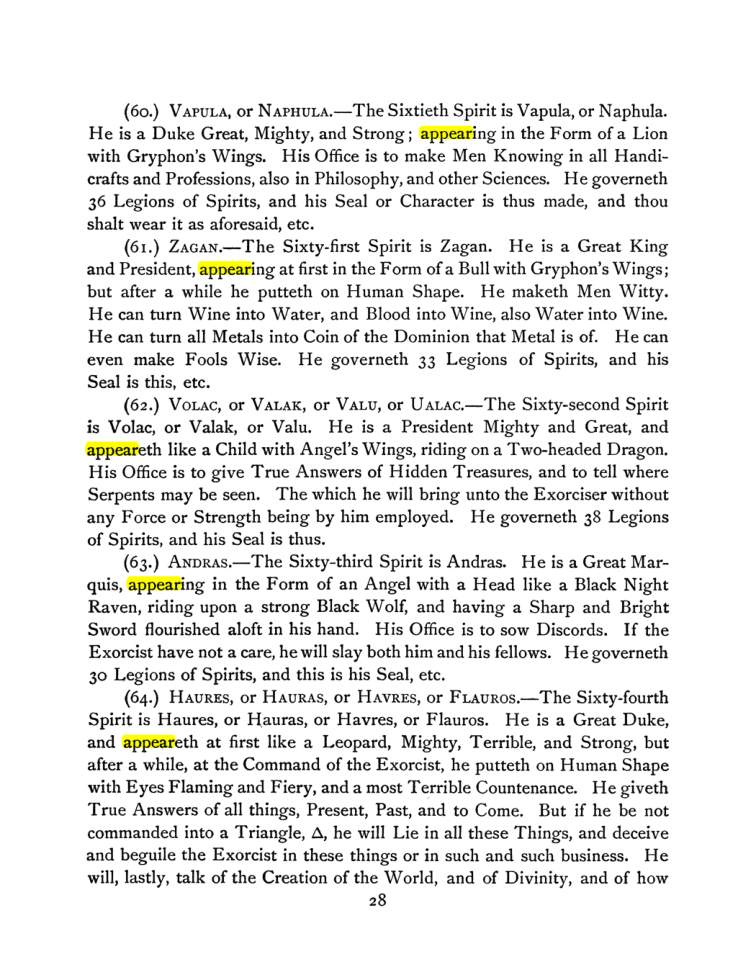 Original scan of The Goetia, PDF page 42