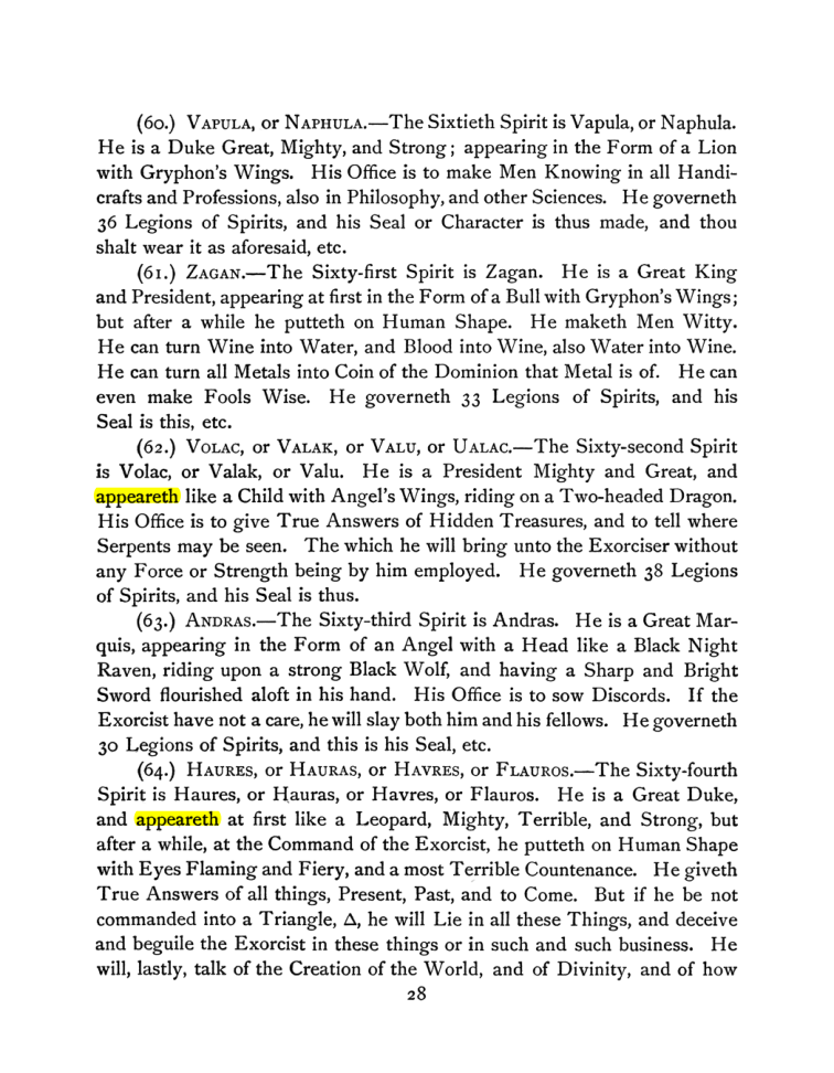 Original scan of The Goetia, PDF page 42