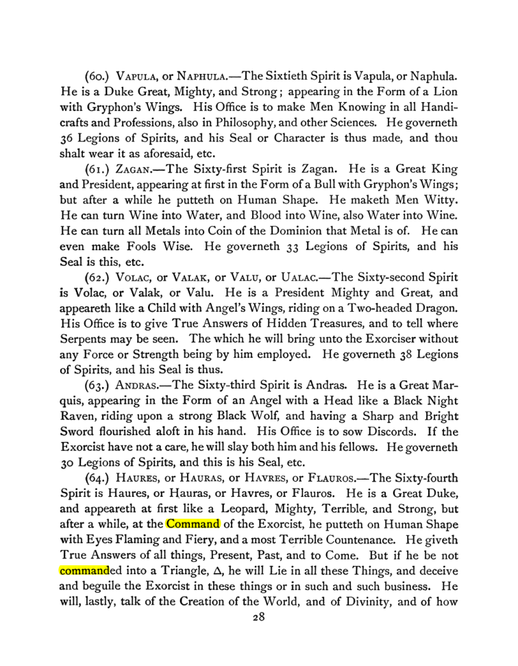 Original scan of The Goetia, PDF page 42