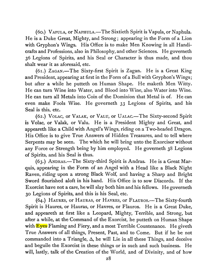 Original scan of The Goetia, PDF page 42
