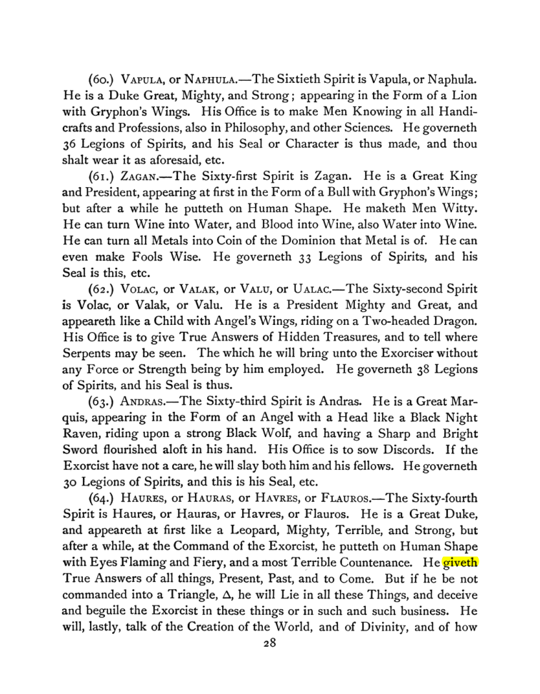 Original scan of The Goetia, PDF page 42