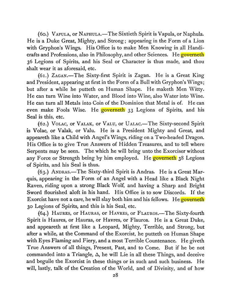Original scan of The Goetia, PDF page 42
