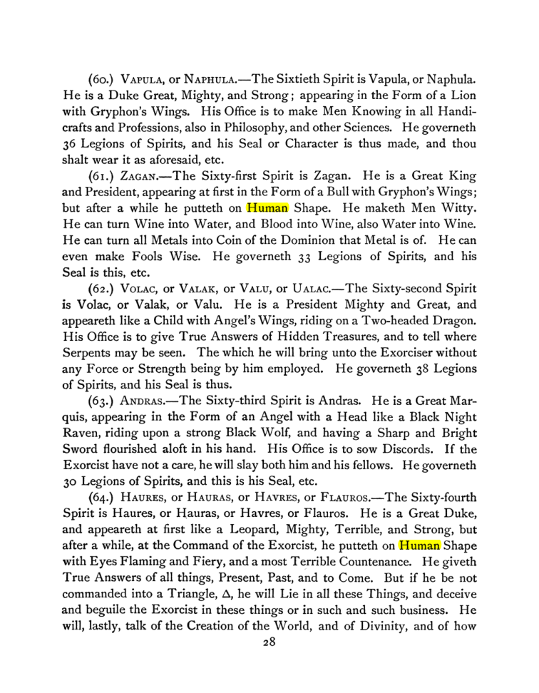 Original scan of The Goetia, PDF page 42