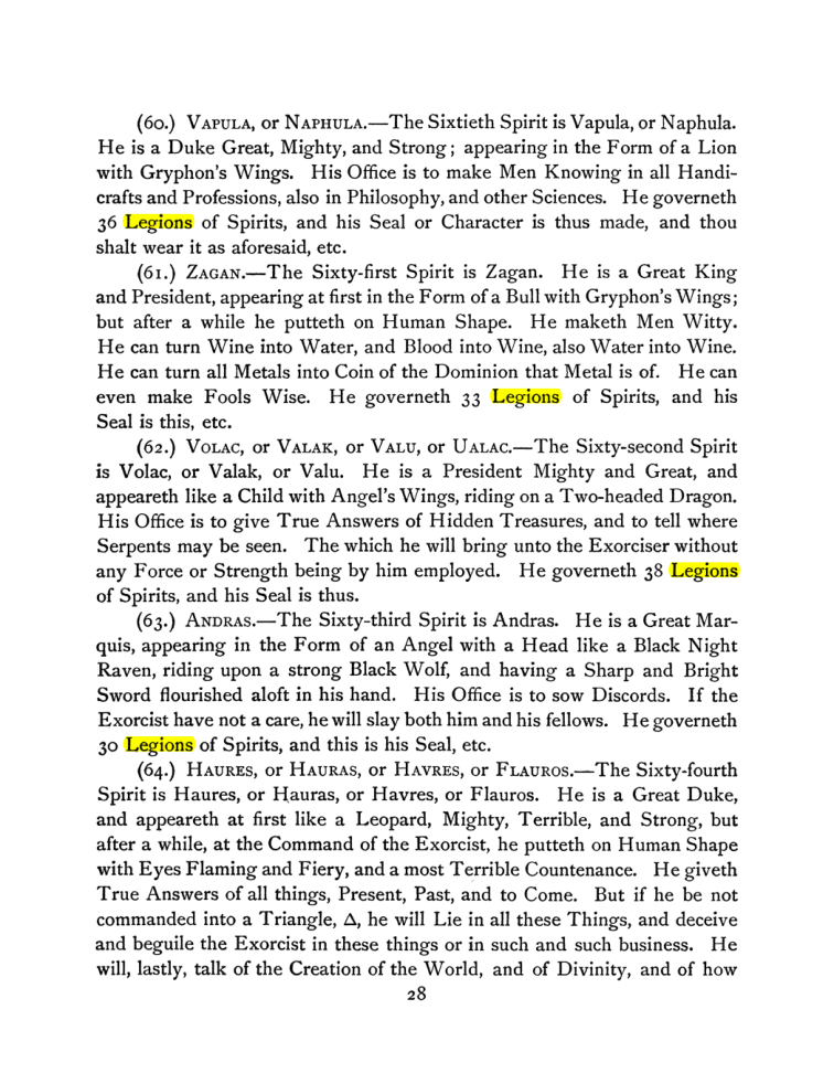Original scan of The Goetia, PDF page 42