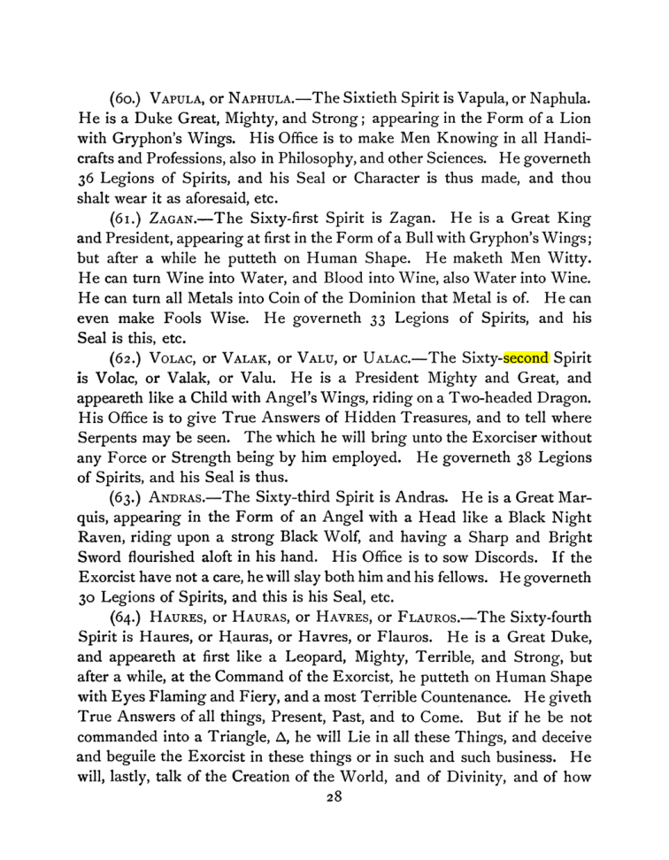 Original scan of The Goetia, PDF page 42
