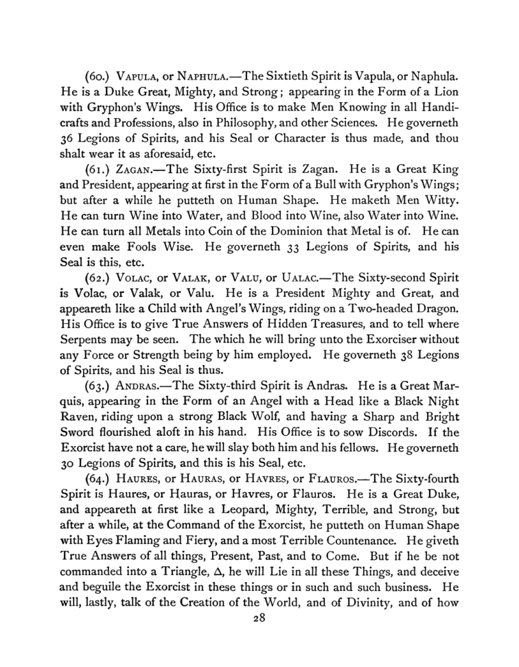 Original scan of The Goetia, PDF page 42