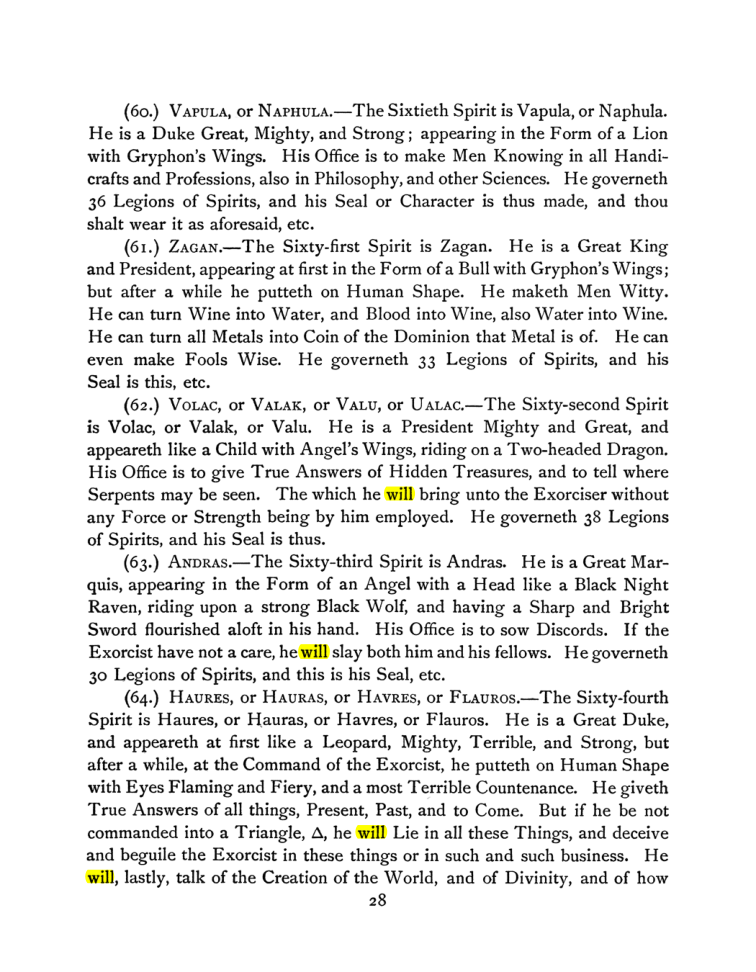 Original scan of The Goetia, PDF page 42