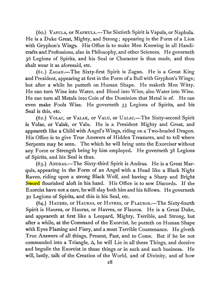 Original scan of The Goetia, PDF page 42