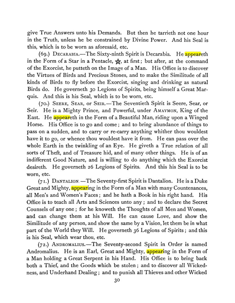 Original scan of The Goetia, PDF page 44