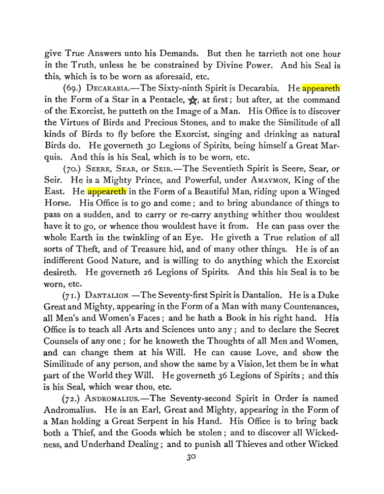 Original scan of The Goetia, PDF page 44