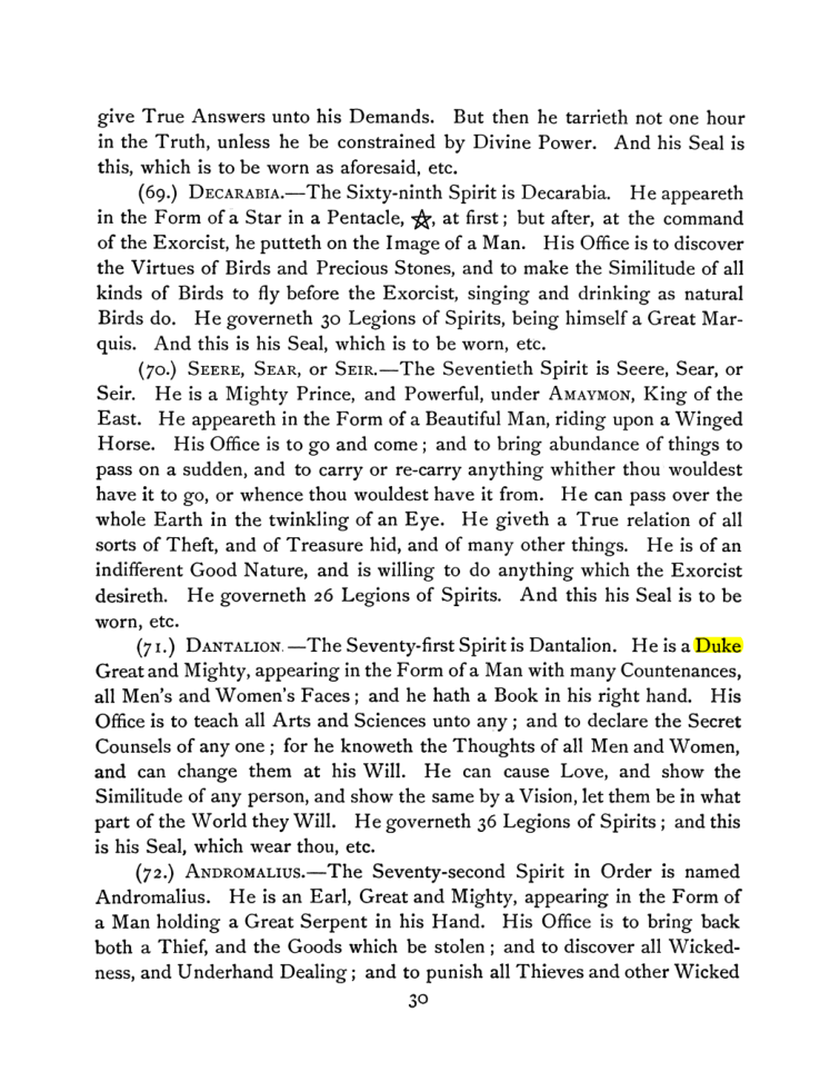 Original scan of The Goetia, PDF page 44