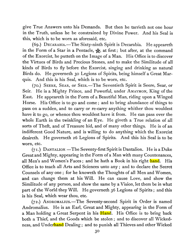 Original scan of The Goetia, PDF page 44