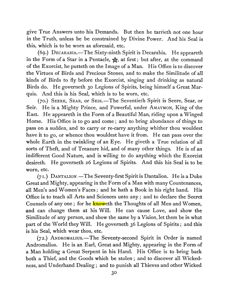 Original scan of The Goetia, PDF page 44