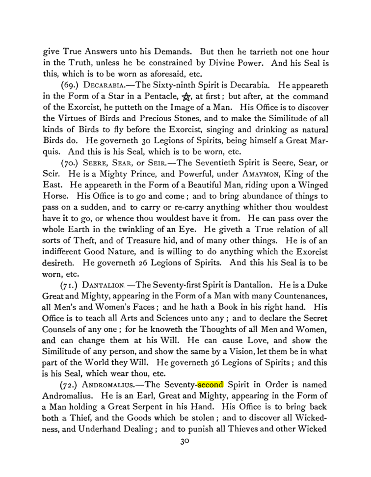Original scan of The Goetia, PDF page 44