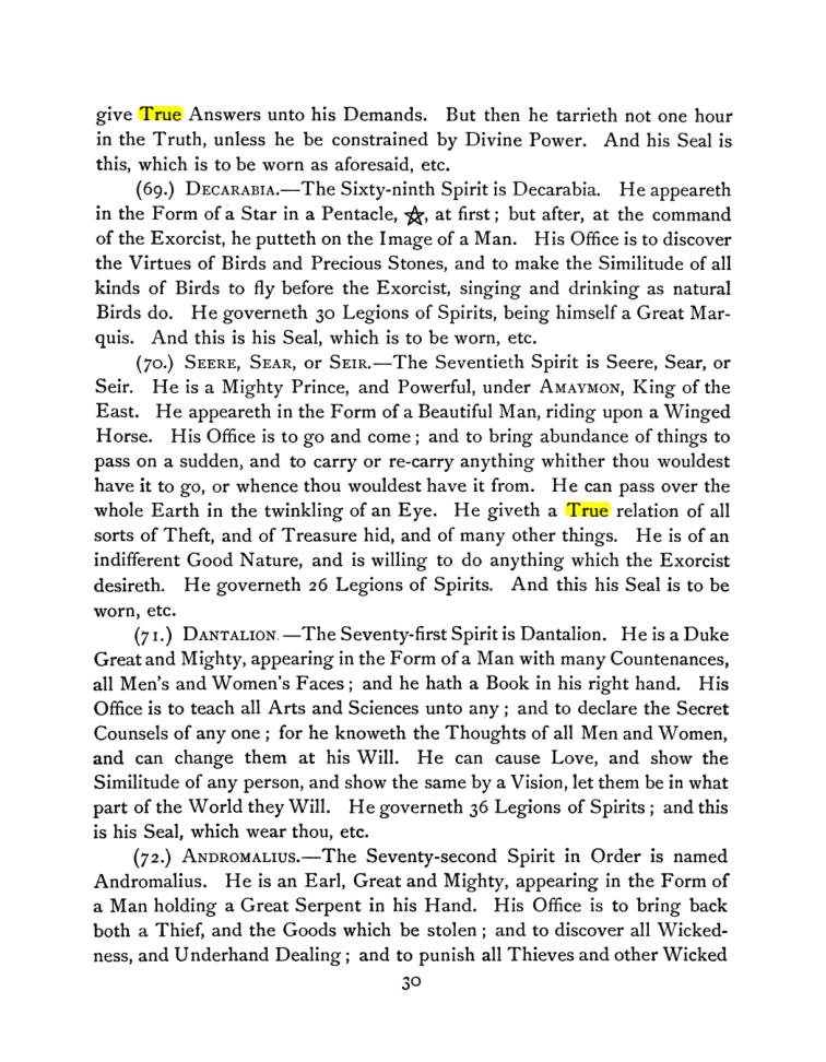 Original scan of The Goetia, PDF page 44