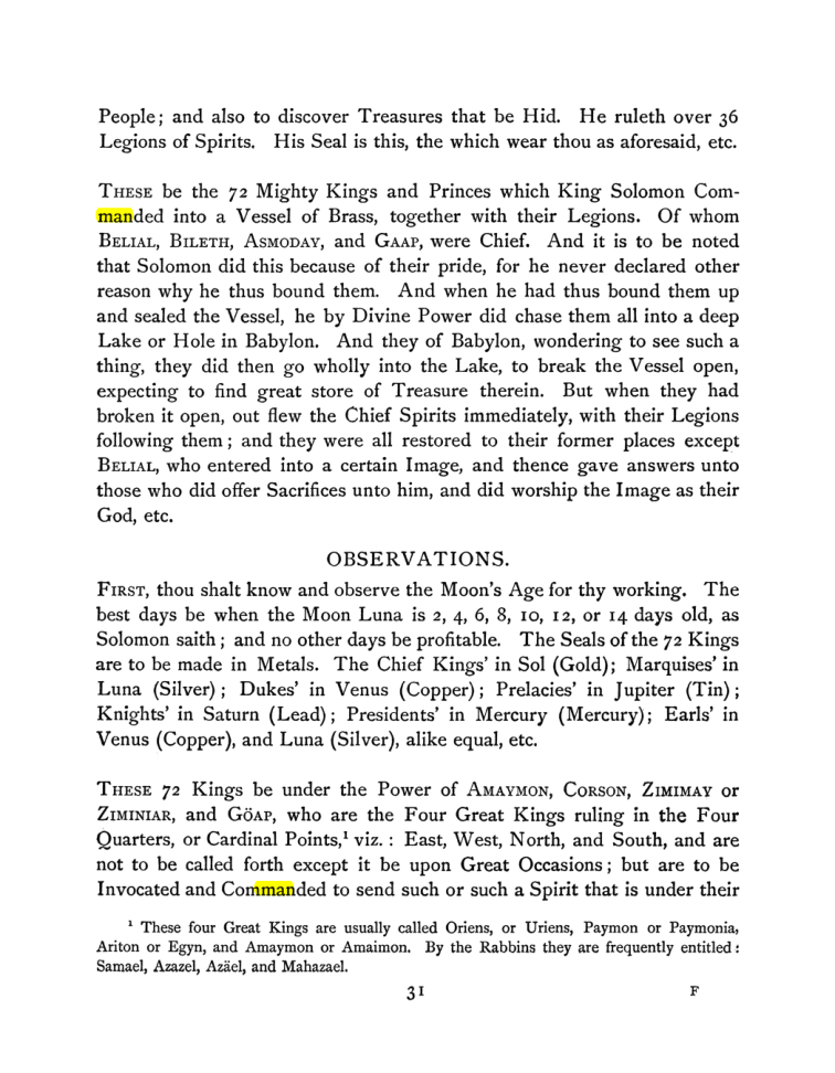 Original scan of The Goetia, PDF page 45