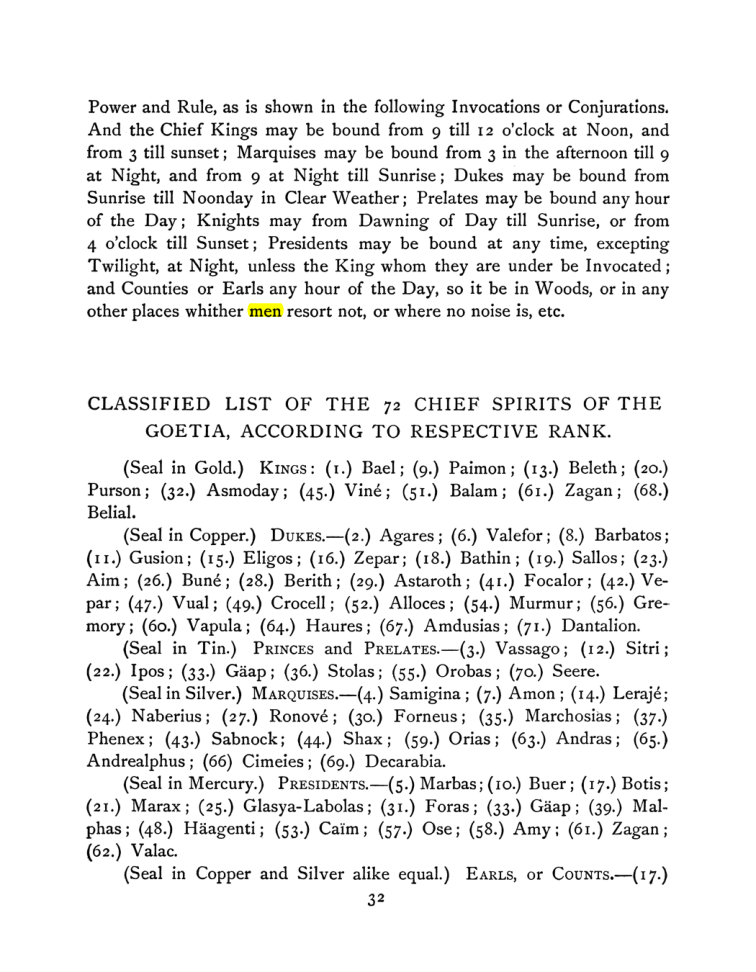 Original scan of The Goetia, PDF page 46