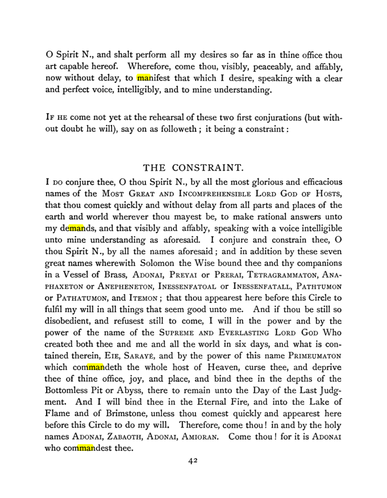 Original scan of The Goetia, PDF page 58